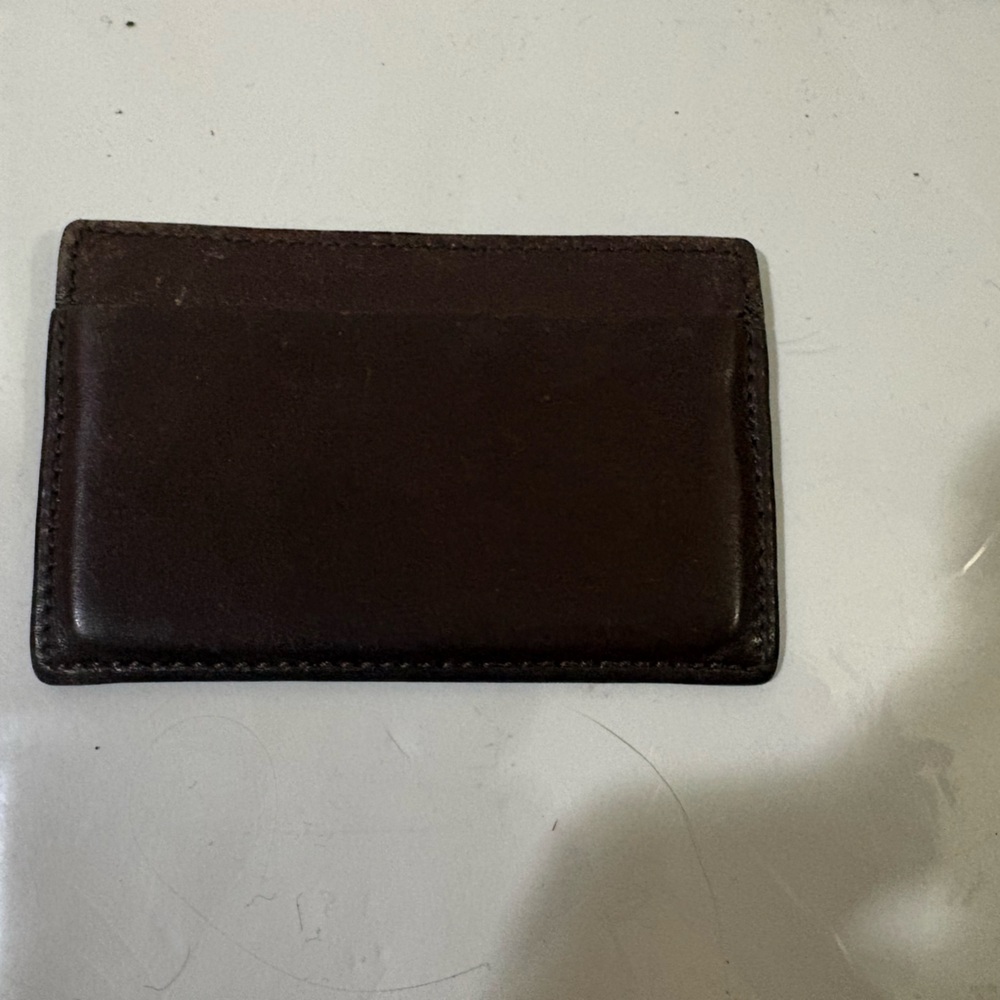Banana Republic Dark Brown Leather Card Sleeve